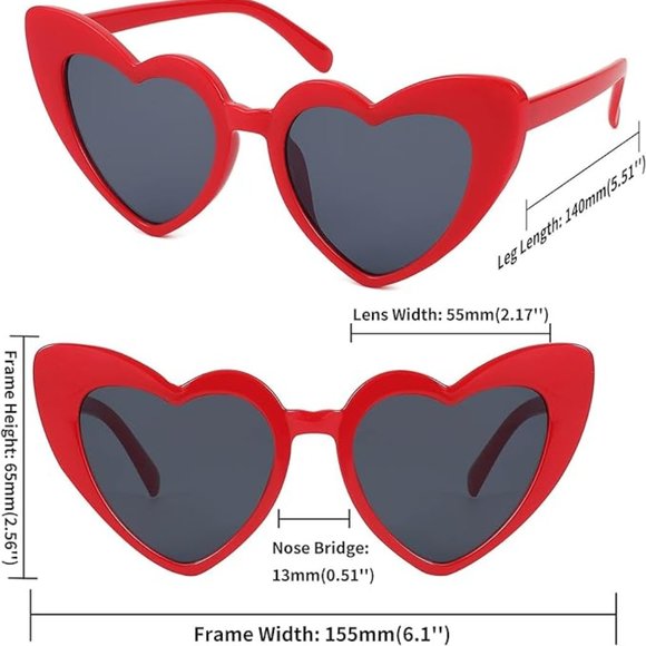 Vintage heart shaped sunglasses